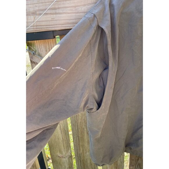 London Fog Mens XXL Brown Zip-Up Jacket lightweight Polyester/Nylon Blend Flaws - Picture 4 of 11